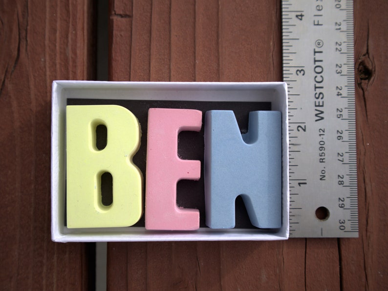 Personalized NAME SIDEWALK CHALK: Custom Gift for Kids, Easter Basket Stuffer, Christmas Stocking Stuffer, Birthday Gift, Non Edible Gifts image 5