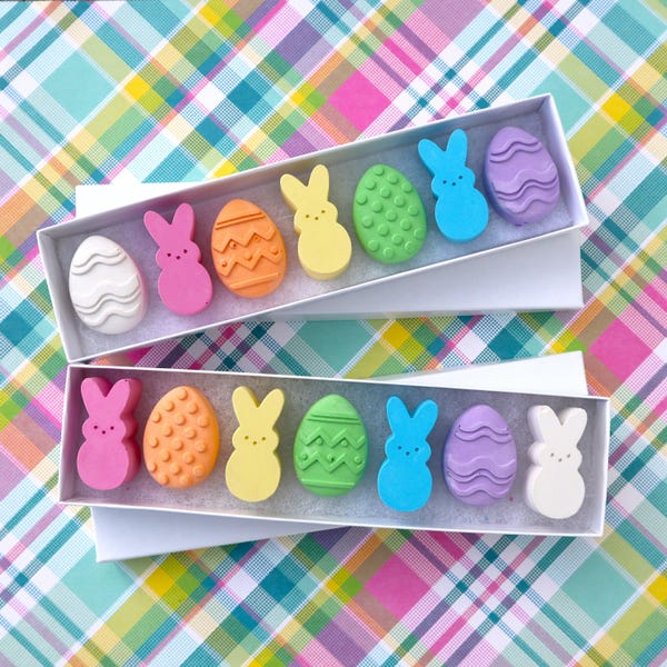 Easter Egg Peep Mini Sidewalk Chalk - Basket Stuffer from Easter Bunny, Sunday School Gift for Kids, Egg Hunt Party Favor, Easter Class Gift