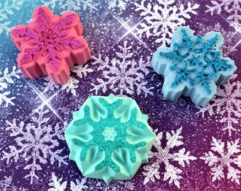 JUMBO Snowflake Sidewalk Chalk - Frozen Birthday Party, Winter Birthday Party Favor, Girls Birthday, Allergy Friendly Class Gift