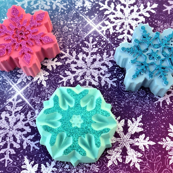 JUMBO Snowflake Sidewalk Chalk - Frozen Birthday Party, Winter Birthday Party Favor, Girls Birthday, Allergy Friendly Class Gift