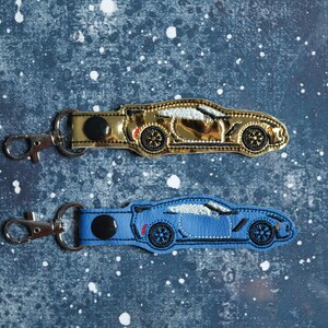 Racing Sports Car Keychain or Bag Charm for Race Fans or Car and Diecast Enthusiasts | Gift for Dad