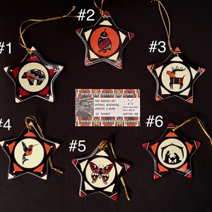 Navajo Ceramic Star Christmas Ornaments
