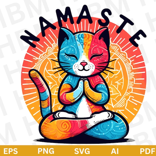 Cat Yoga PNG Clipart, Gift for Kitten Lovers, Zen Kitty, Purr-fectly Peaceful, Mindful Meow, Namaste SVG, Meditation, Inner Peace Jumper