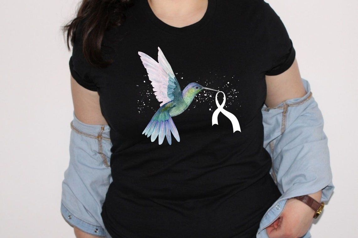 Hummingbird, Sublimation, Lung Cancer, White, Lung Cancer Awareness ...