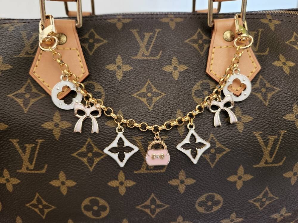 Purse chain/ bag charm/ purse accessories/ purse charm with clovers