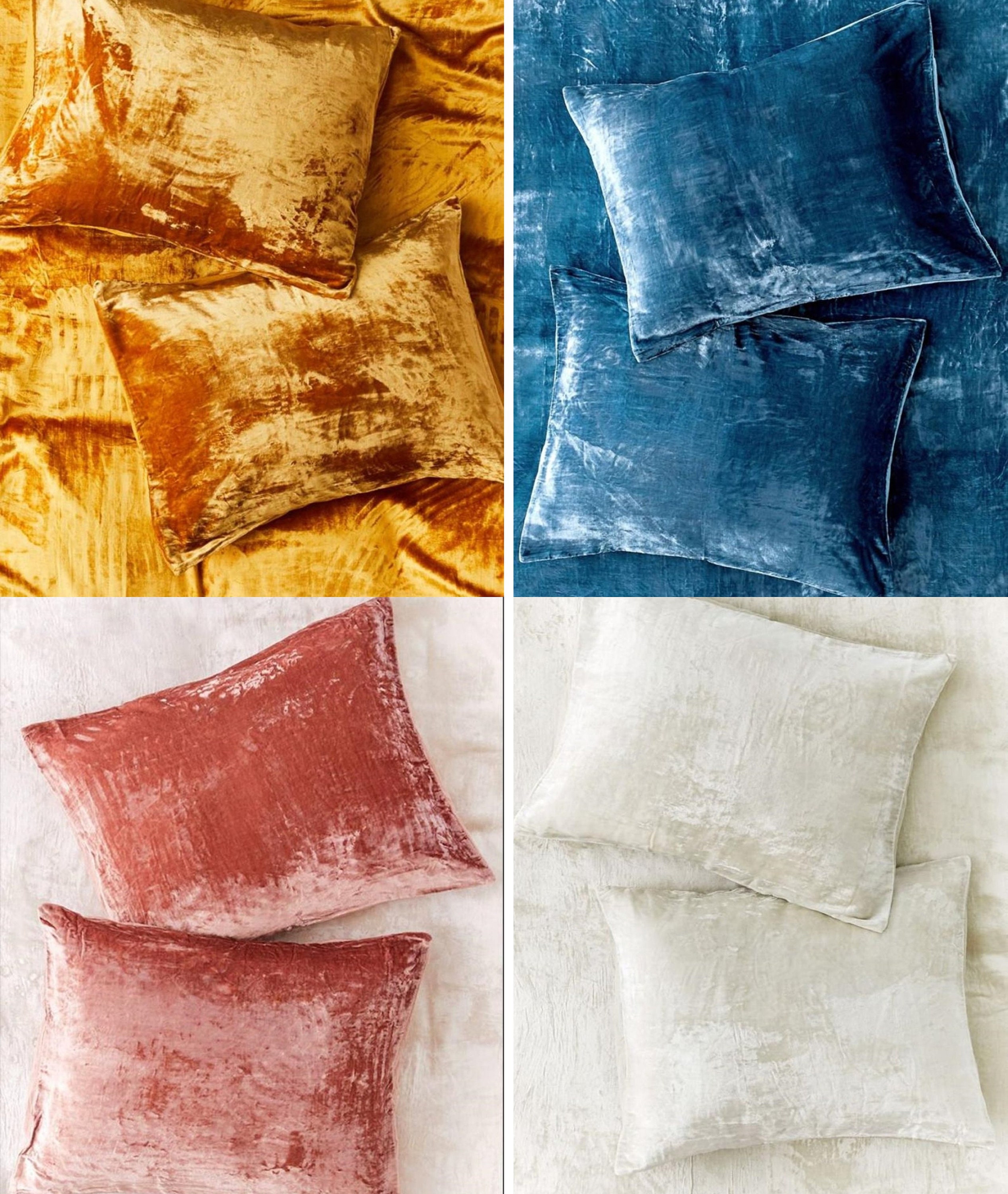 2 PC Set Handmade Fluffy Plush Velvet Cushion Cover Set Etsy