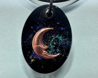 Collar de galaxia / Sistema solar / Universo / Estrellas / Luna / Espacio / Estrella fugaz / Planeta / Hecho a mano