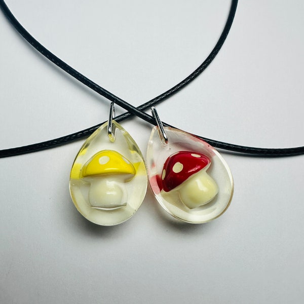 Mushroom Necklaces, Handmade