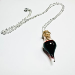Glass Blood Vile Resin Necklace