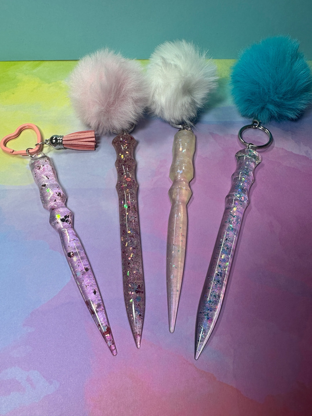 Magic Keys Keychains Handmade Sparkle Magic Wand Keychain - Etsy