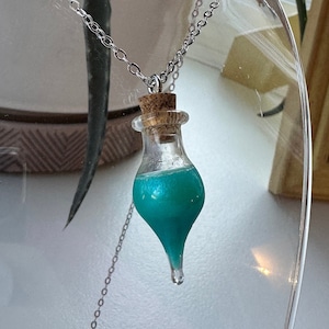Magical Potion Bottle Pendant Handmade Resin Necklace, Various Colors
