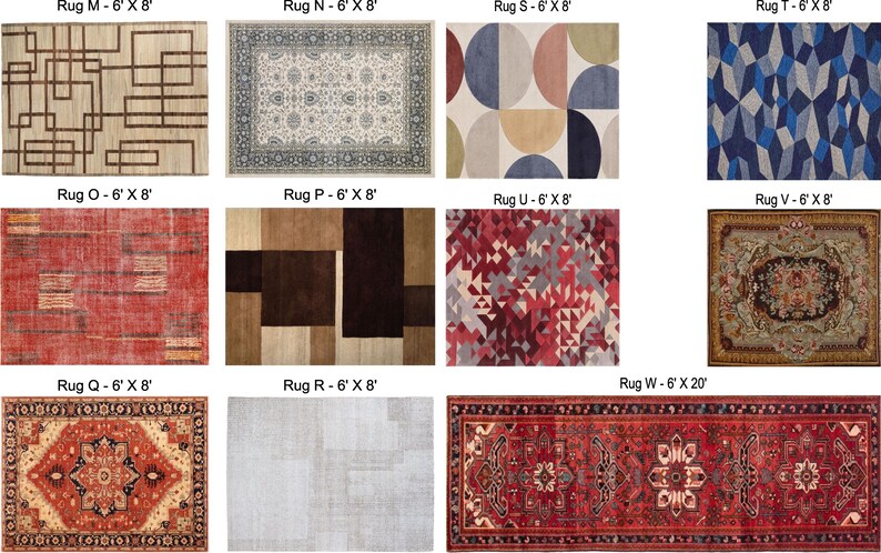 1:24 Scale Dollhouse Rugs - 50+ Different Styles, Shapes, and Sizes to ...