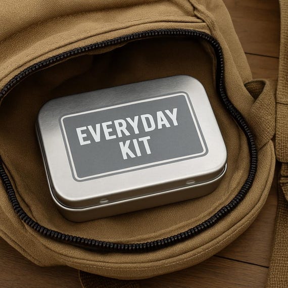 Kit De Survie De Poche - Boîte Type Altoids - Copeaux Magnésium, Paracorde, Tape