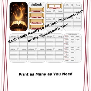 The &quot;Spellsmith&#39;s Codex&quot; – Dungeons & Dragons Spellbook Sheets