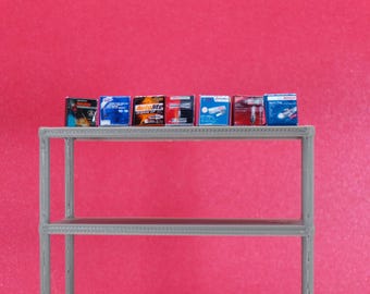 1:24 Scale Miniature Spark Plug Boxes | Dollhouse Garage Accessories | Tiny Auto Parts Boxes for Dioramas & Model Car Scenes