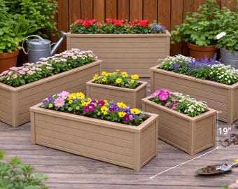 Flower Planter Set (5 Pieces) – 1:24 Scale Miniature