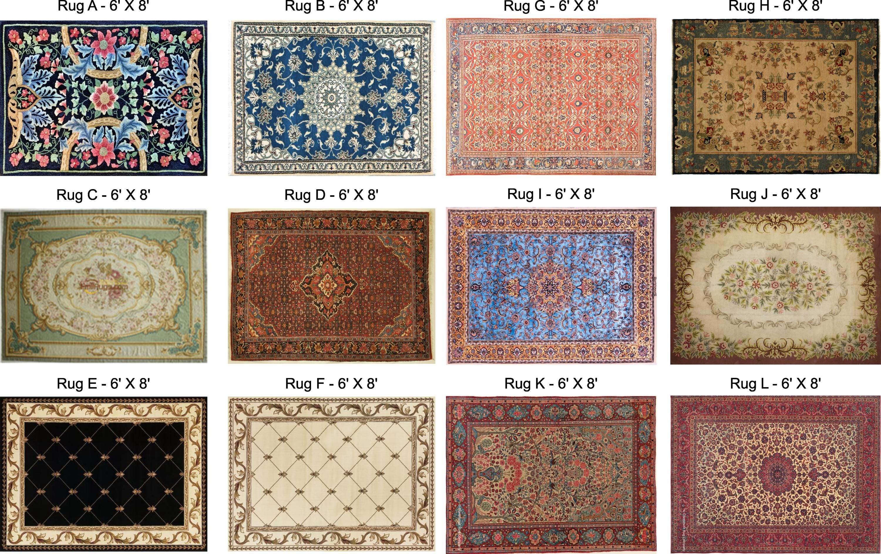 1:24 Scale Dollhouse Rugs - 50+ Different Styles, Shapes, and Sizes to ...