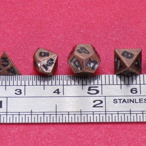 Micro Miniature Metal D&D Dice Set: Smallest Polyhedral Dice