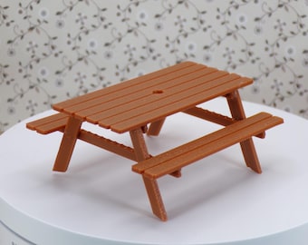 Mesa de picnic con estructura en forma de "A" a escala 1:24
