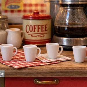 1:24 Scale Coffee Cups – Set of 4 - 1/25, G Scale - It's The Best Part of Waking Up...