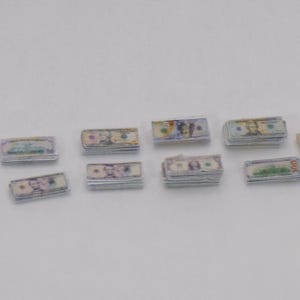 すべてはお金、お金、お金についてです - 1:24 スケールのお金の山 - 米ドル