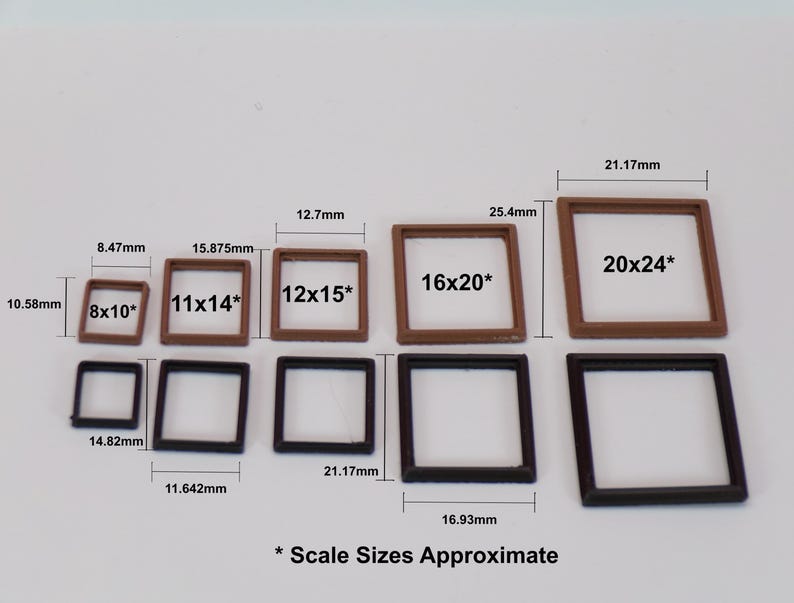 1:24 Scale Picture Frames - 7 Sizes to Choose From - Etsy