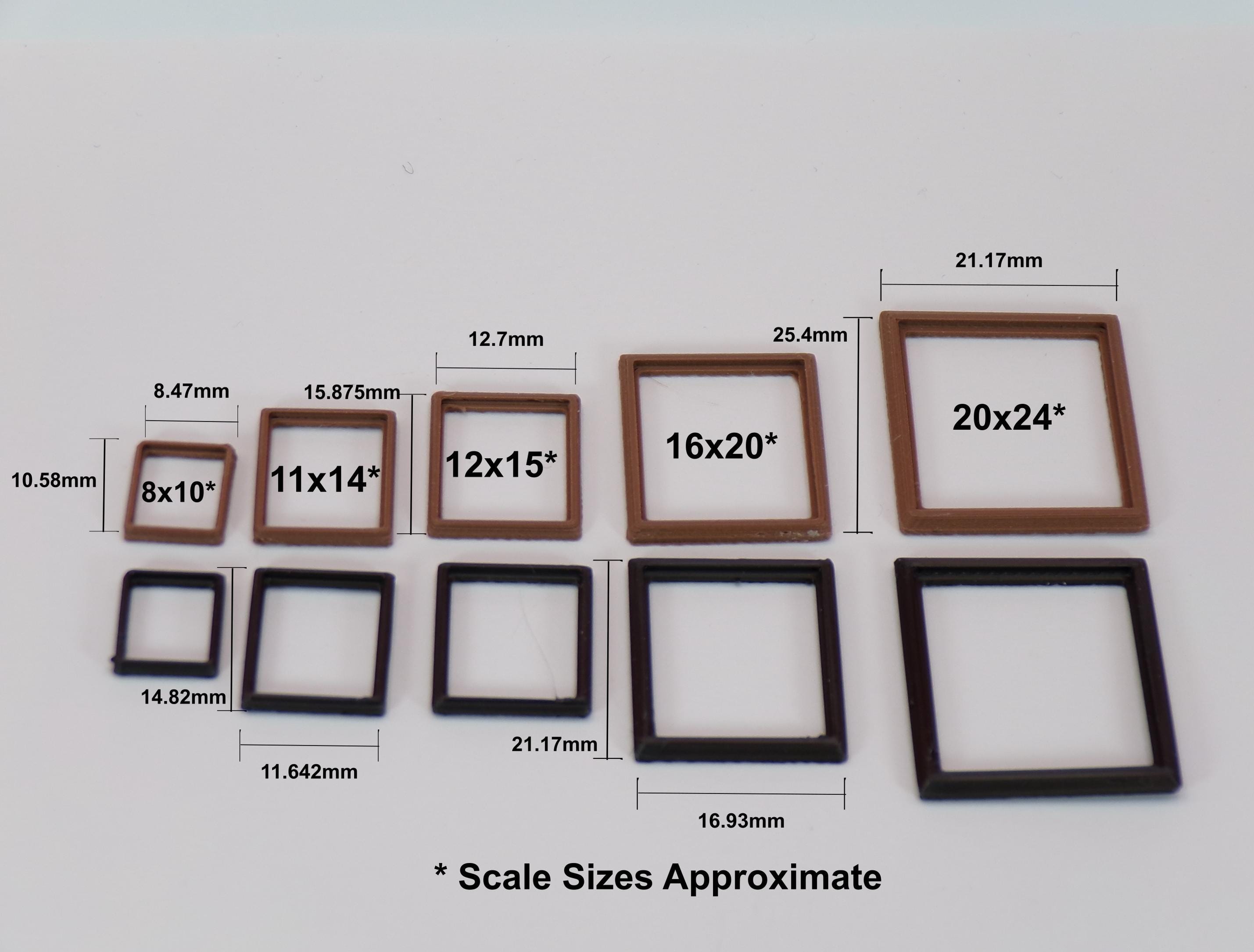1:24 Scale Picture Frames - 7 Sizes to Choose From - Etsy
