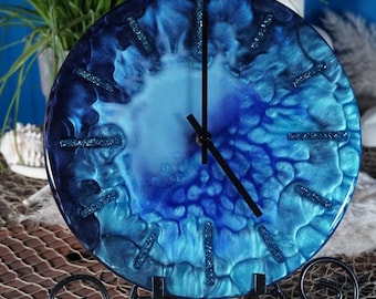 Shades of Blue 12” Clock