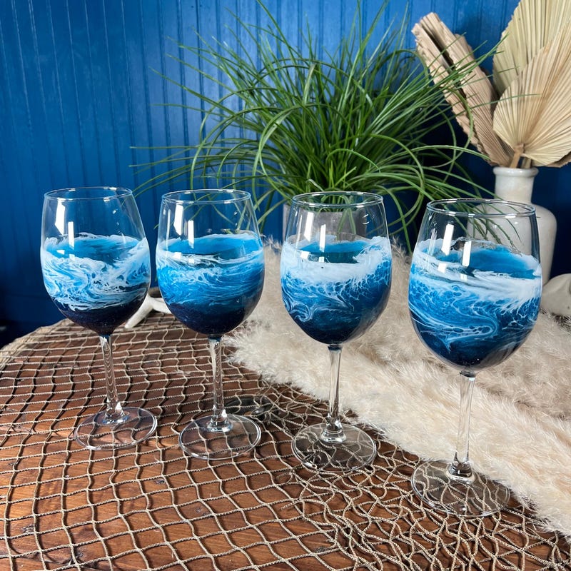 Beach Wine Glasses - Etsy