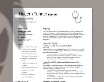 Nurse Resume Template | Google Docs Resume Template | Creative Resume Template | Resume Template Google Docs | Nurse CV Resume Template