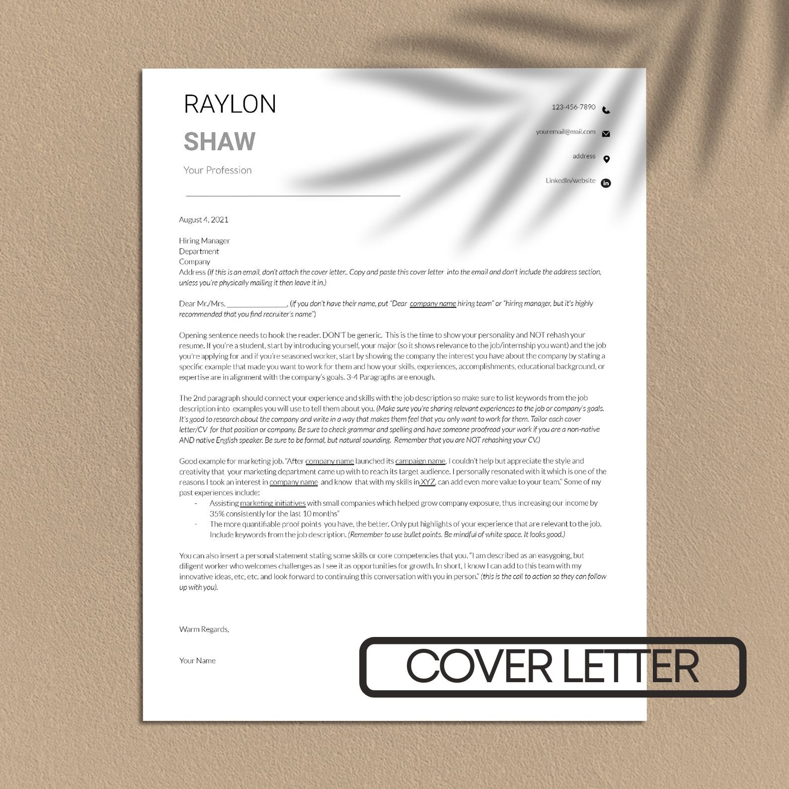 Google Docs Resume Template | Instant Download | Executive Resume ...