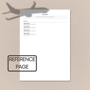 Pilot CV Resume Template Google Docs Resume Template Resume Template Bundle Cover Letter Modern Resume One Page Resume image 4