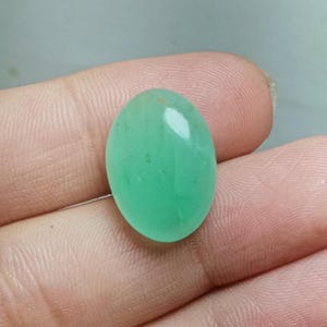 Ovale smaragd cabochon: natuurlijke smaragd edelsteen voor ring (19 x 14 mm)