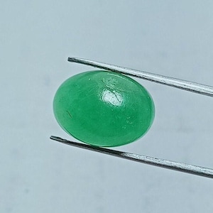 Emerald Cabochon, Natural Emerald Stone, Emerald Oval Cabochon, Emerald Gemstone Jewelry Making Emerald, Emerald Cabochon, Size 11×14×8mm.