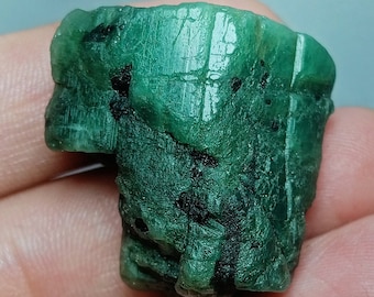 Natural Colombian Emerald Rough Stone, Rare Gemstone (93.40 Carat)