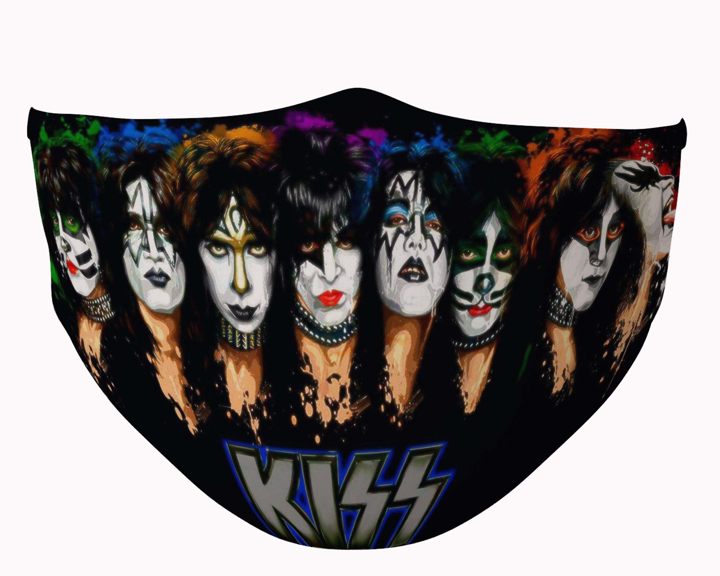 Kiss band face mask// KISS Band Mask// Me gusta kiss mask Etsy