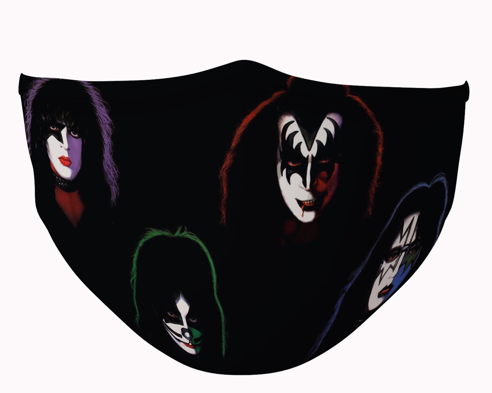 Kiss band face mask// KISS Band Mask// Me gusta kiss mask Etsy