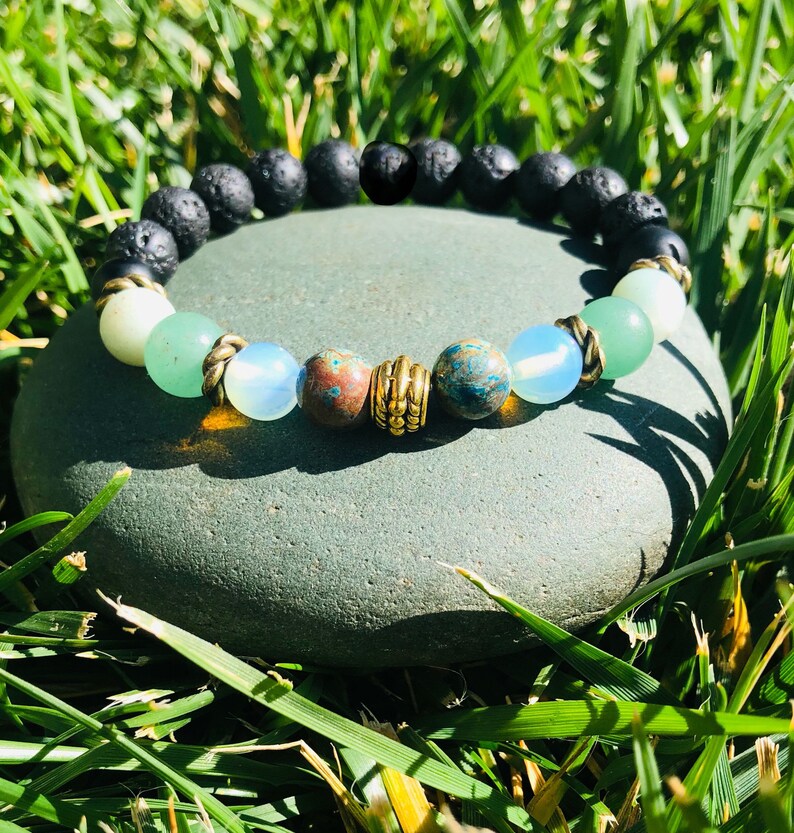 Grounding Earthy Bracelet STRETCHY for Mens Grounding and Womens