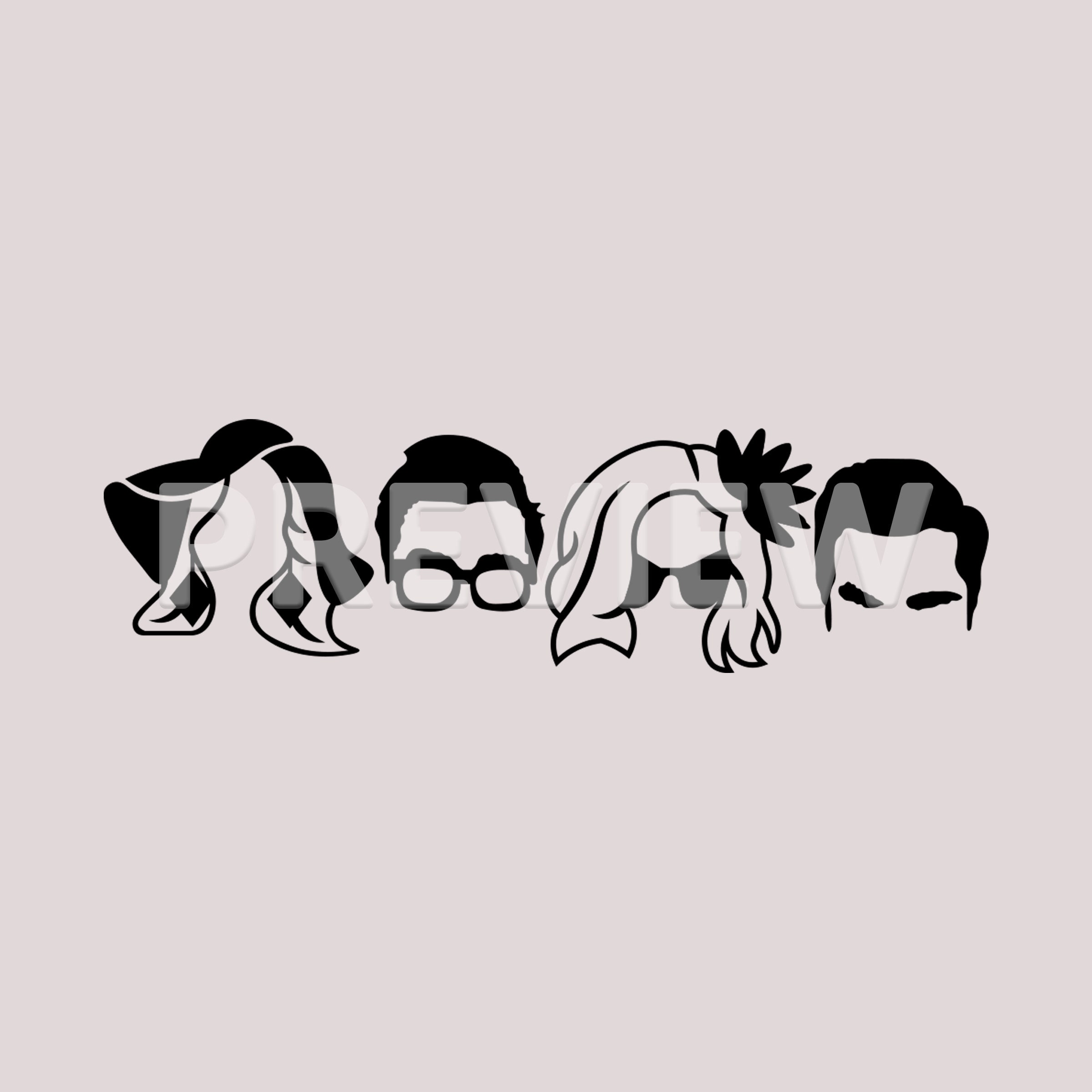 Schitt's Creek Head Silhouettes PNG Etsy