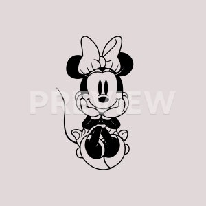 Retro Minnie Mouse - PNG