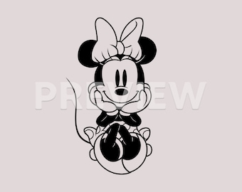 レトロなミニーマウス - PNG