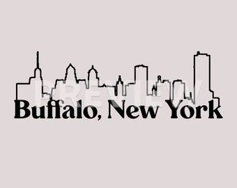 Buffalo, New York Skyline Graphic - PNG