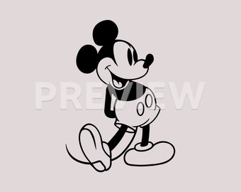 Retro Mickey Mouse - PNG