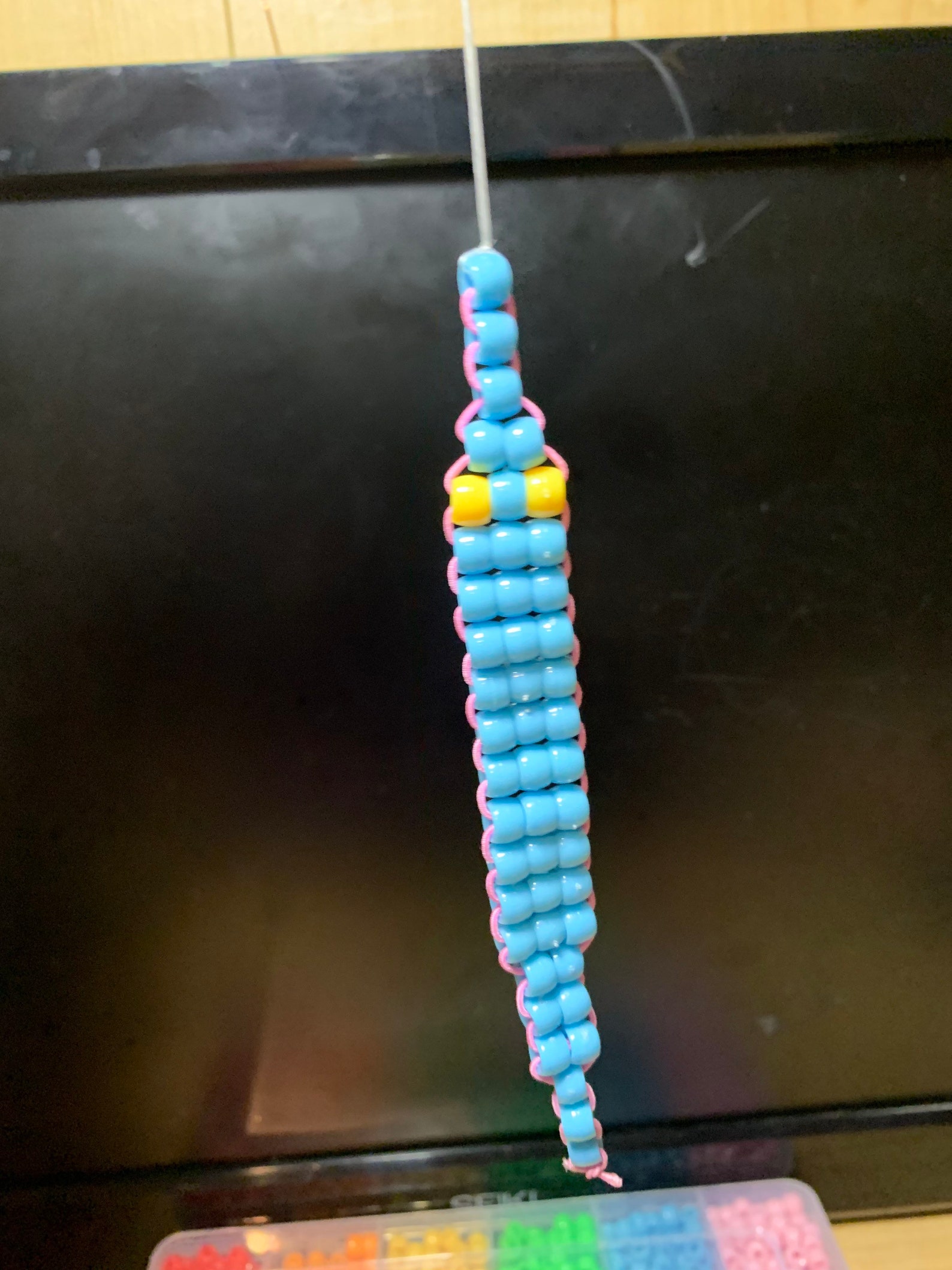 A Kandi worm on a string Etsy