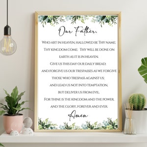 The Lord&#39;s Prayer Digital Print