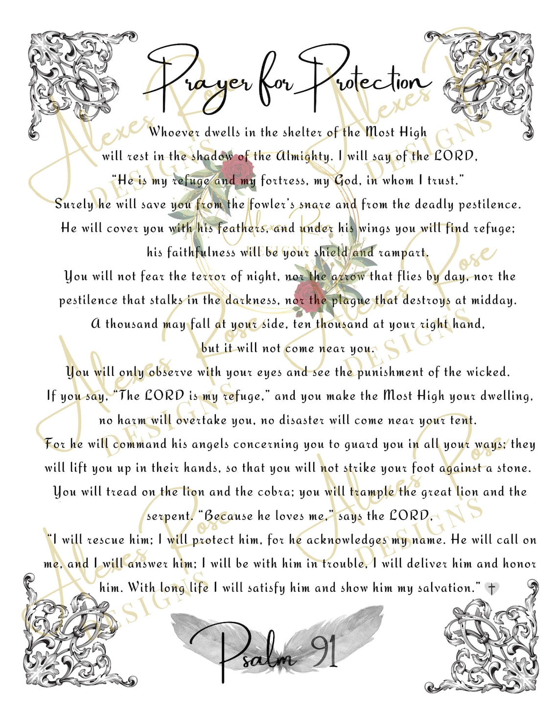 Prayer For Protection psalm 91 Etsy prayer-for-protection-psalm-91-etsy
