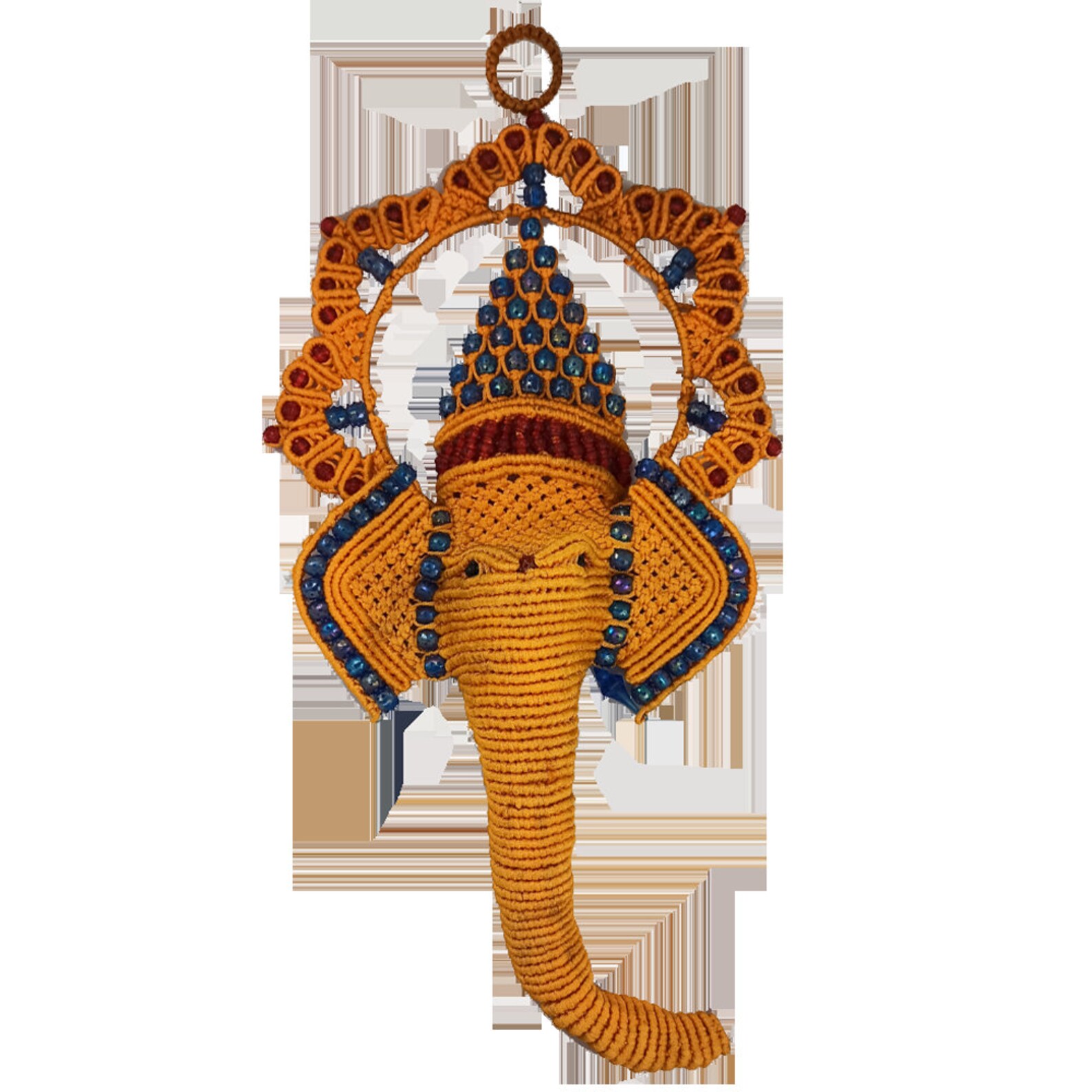 Macrame Ganesha Wall Hanging Etsy