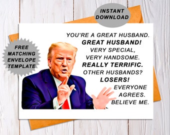 Trump Valentine Card | Etsy