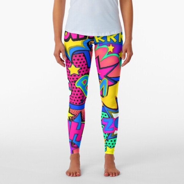 Comic Leggings Etsy