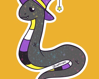 Nonbinary Discreet Pride Snake Sticker [DISCONTINUED]